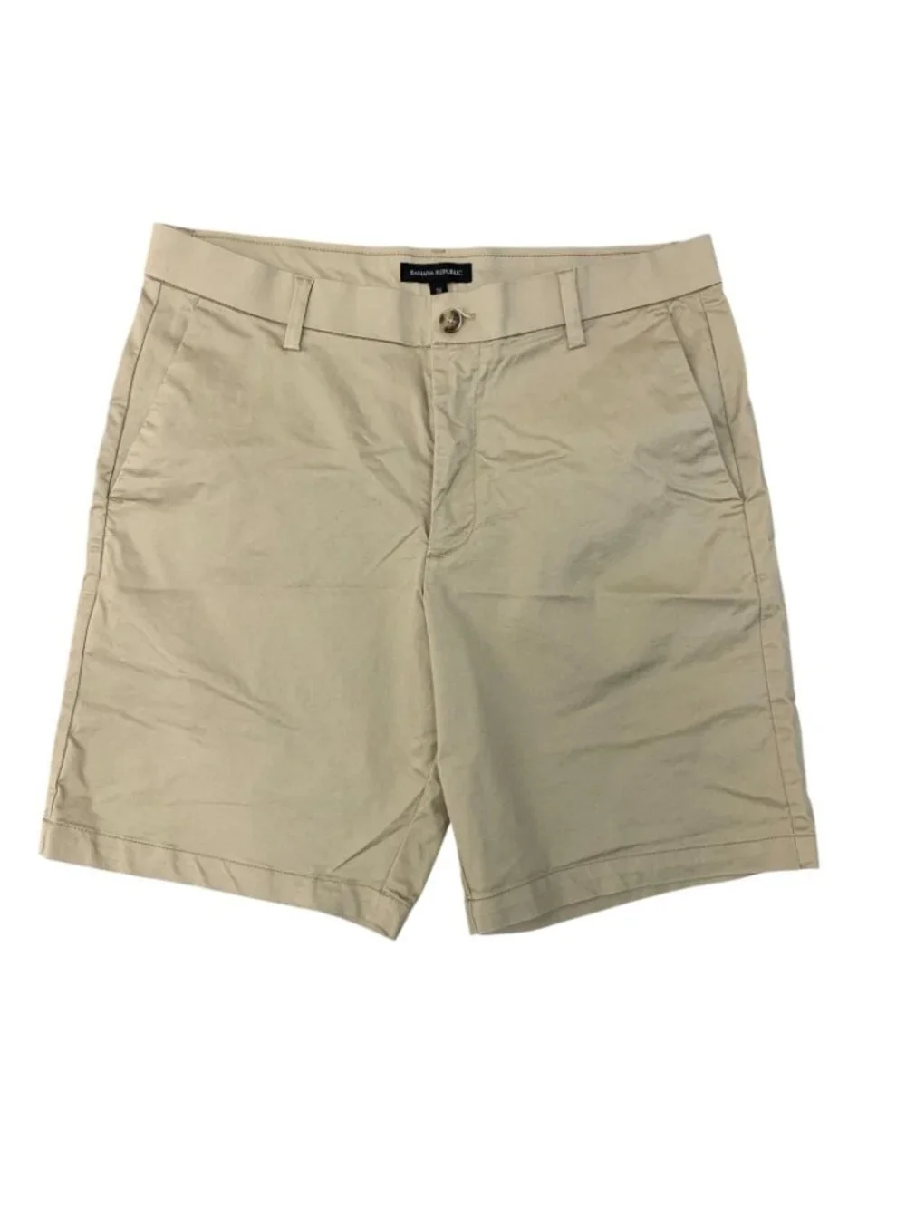 NWOT Banana Republic Men's 34  Beige Stretch Chino Shorts